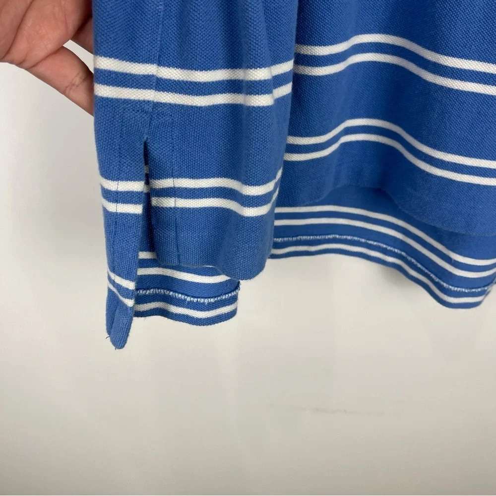Polo Ralph Lauren Custom Fit Striped Polo Shirt Blue White Mens XXL Preppy Golf